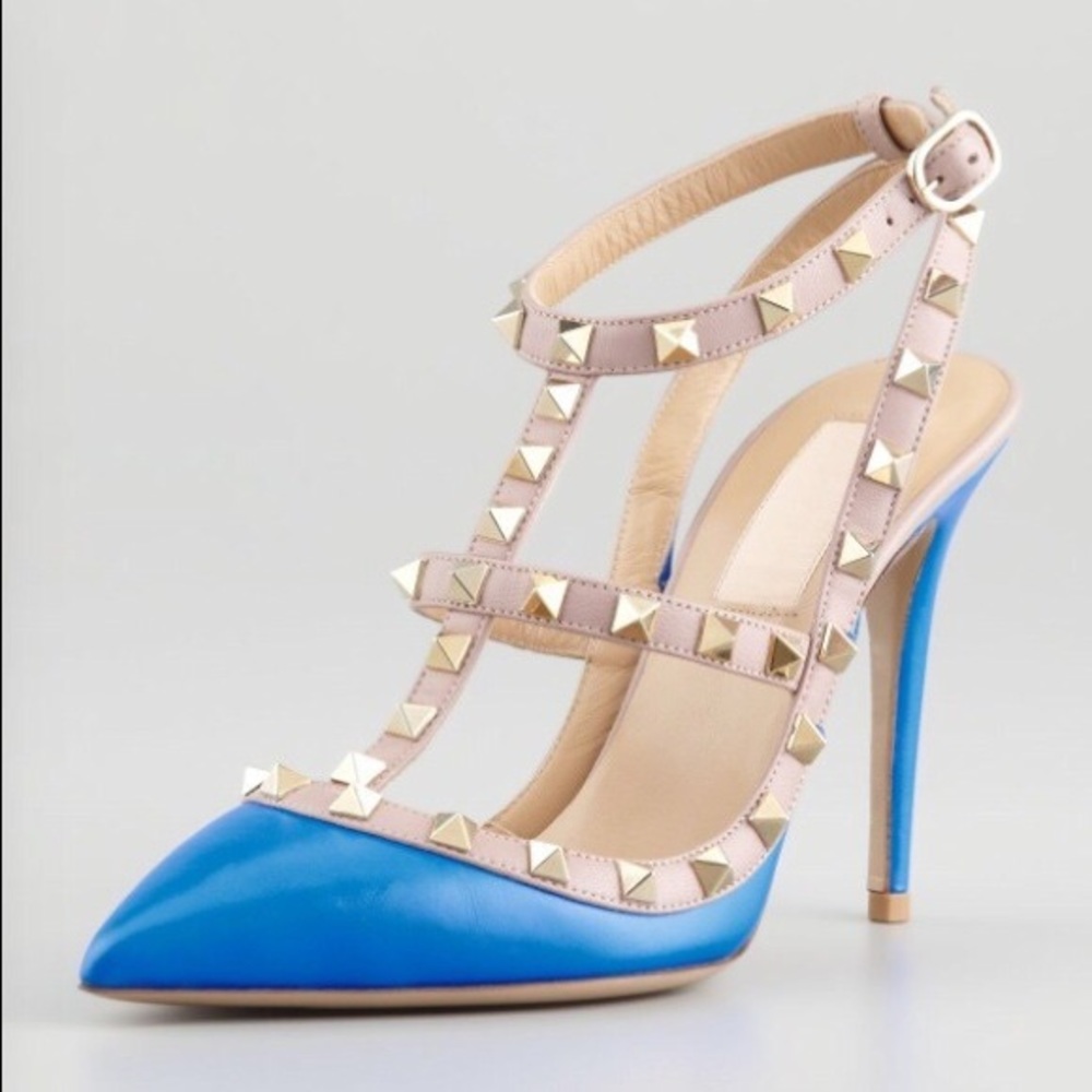 Valentino Blue Rockstud Pumps